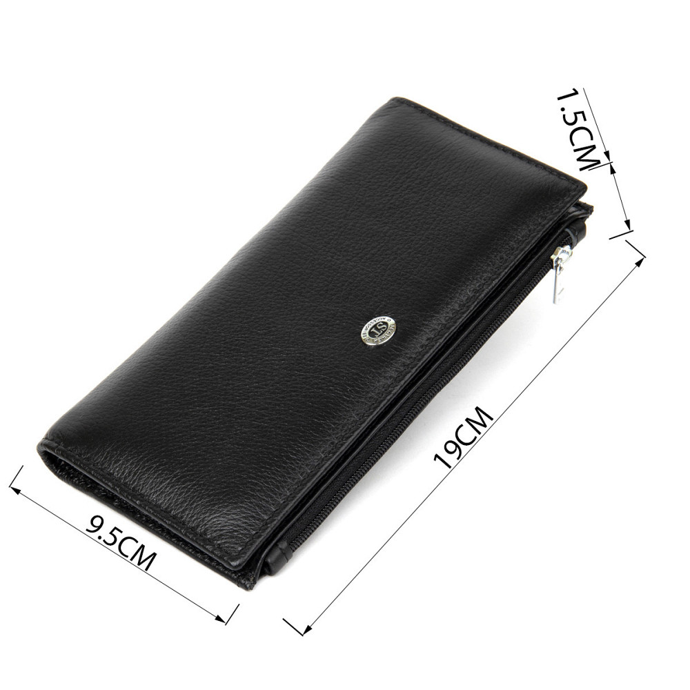 Практичный женский кожаный кошелек Черный (ST Leather) Киев - изображение 7