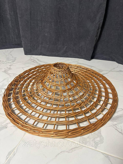 Лампа плетена плоска плітна Київ - фото 4