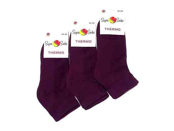 Шкарпетки S_000 однотон махрова стопа (баклажан) р.36-40 1пар ТМ Super Socks Київ