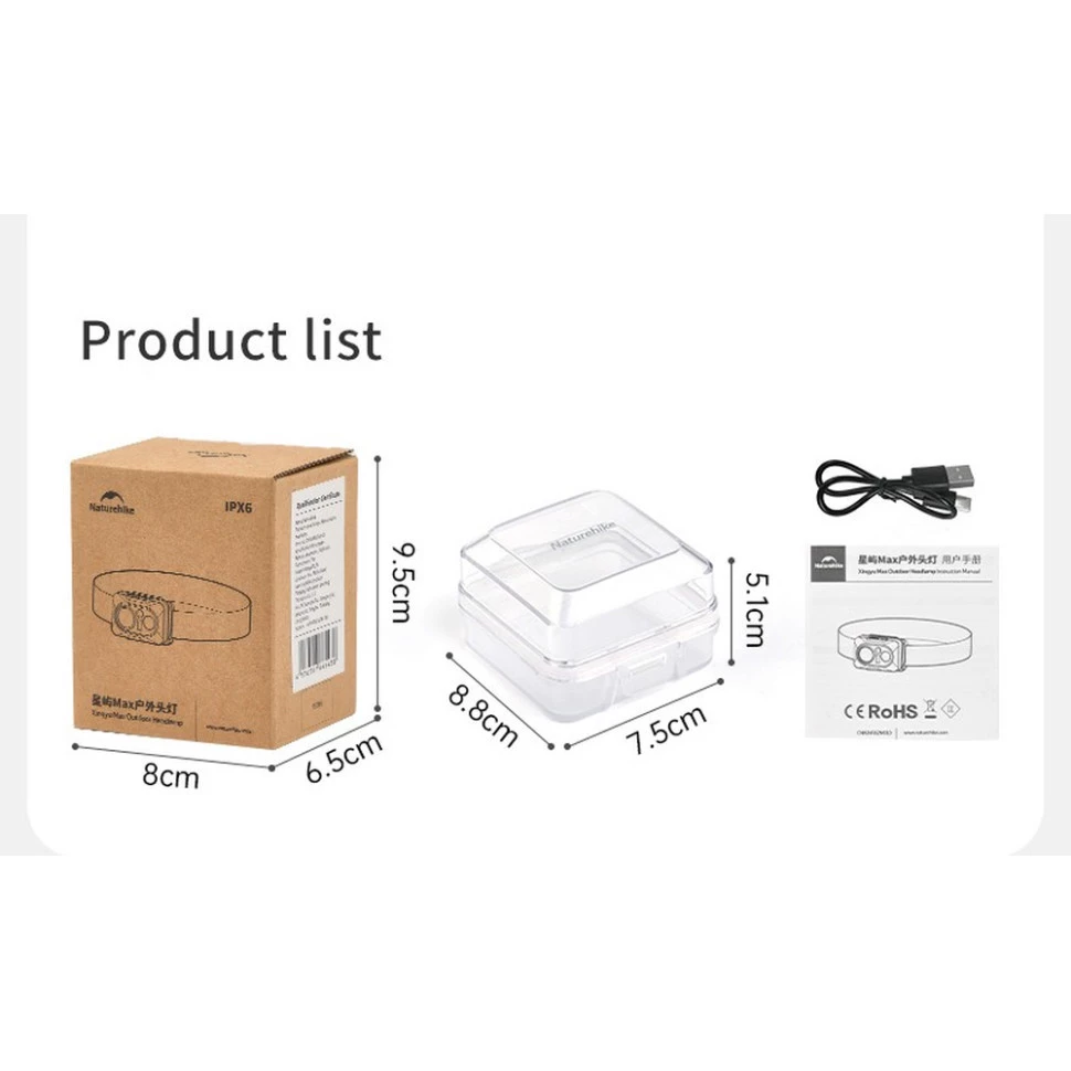 Ліхтар налобний Naturehike CNK2450ZM010 (Коричневий) Київ - фото 3