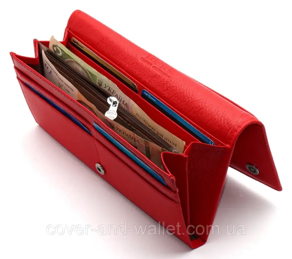 Класичний жіночий гаманець рожевого кольору на багато карток Boston Київ - фото 8