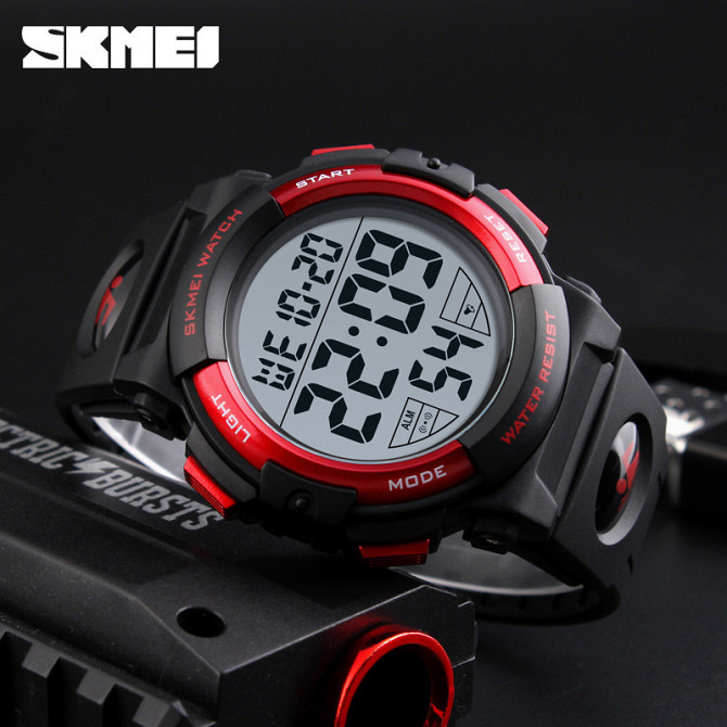 Мужские спортивные наручные часы Skmei 1258 Красный Винница - изображение 7