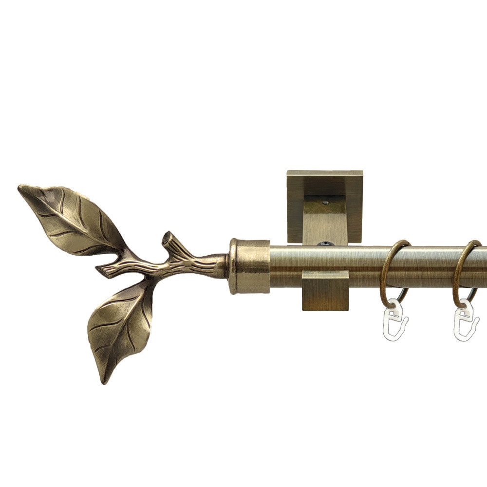 Карниз Orvit Листок Троянди металевий однорядний техно гладка труба кільце металеве Антик 25 мм 200 см (00-00025865) Львів - фото 1