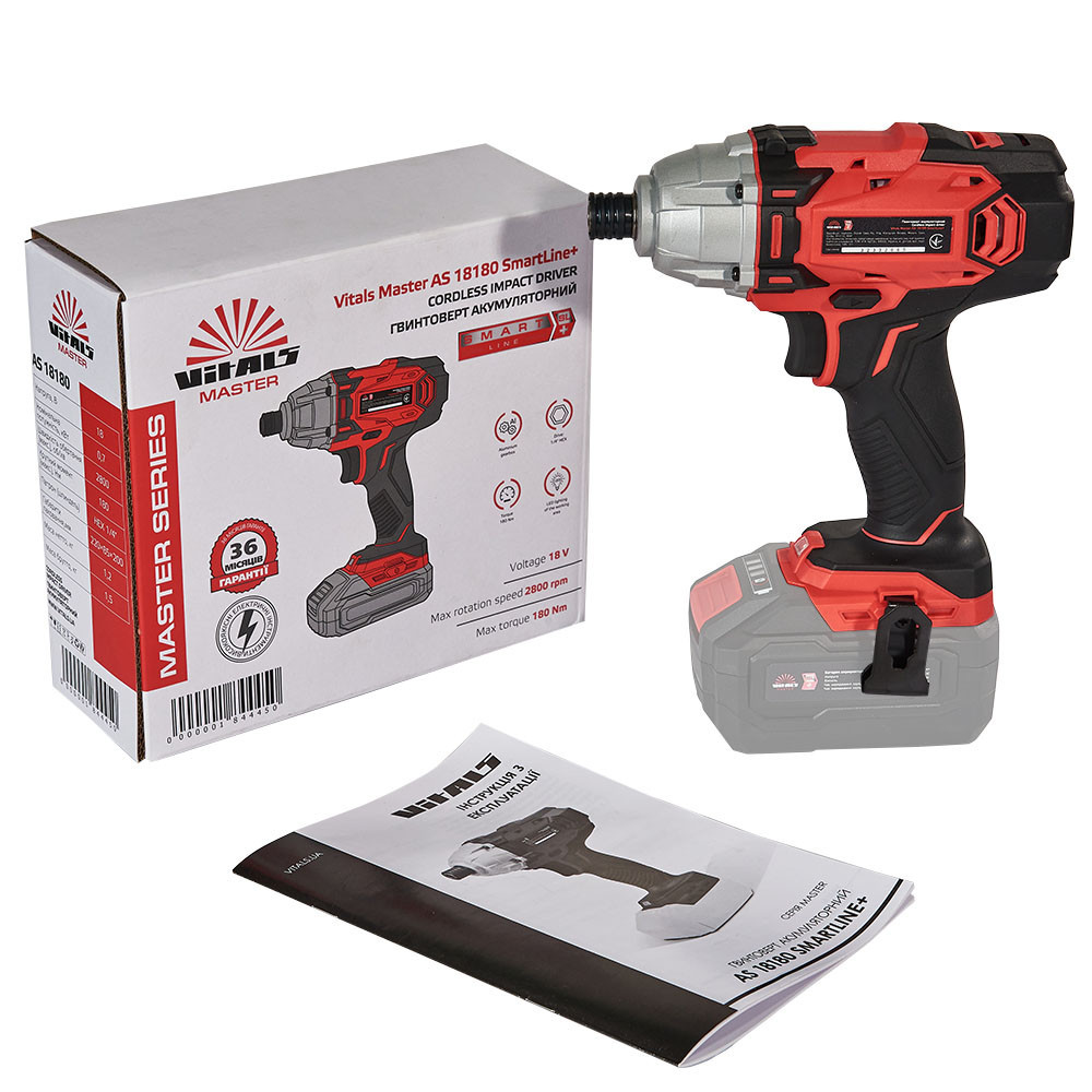 Гвинтокрут акумуляторний Vitals Master AS 18180 SmartLine+ Харків - фото 9