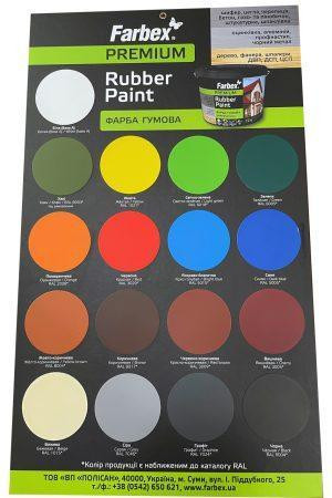 Фарба гумова універсальна коричнева Farbex 1.2 кг Харків - фото 4