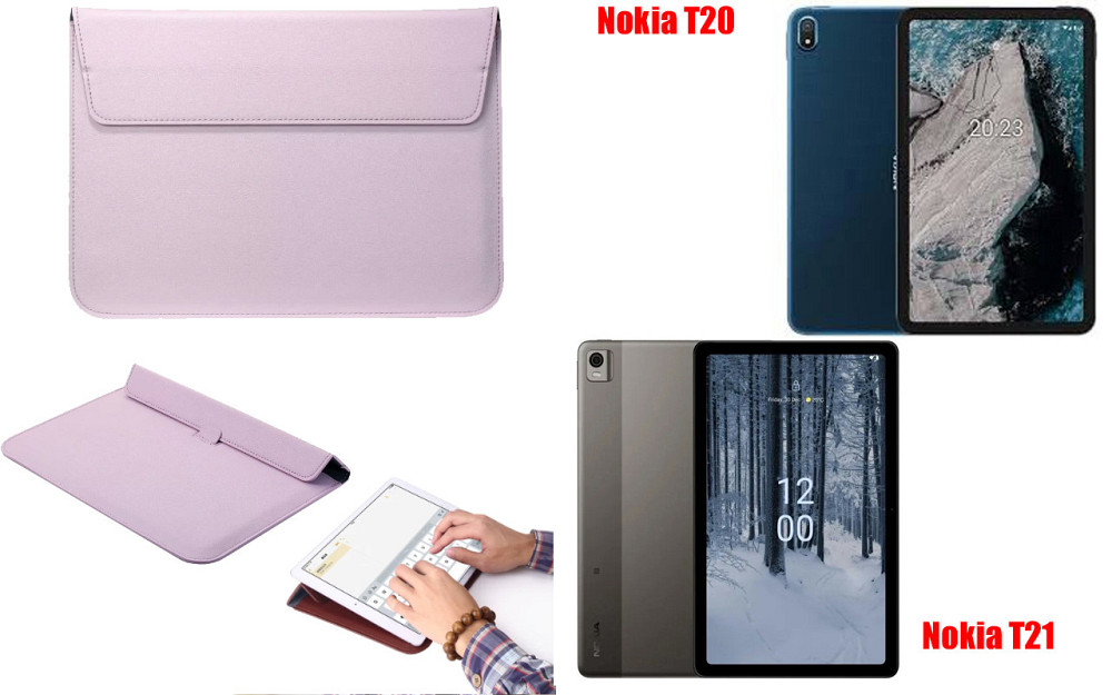 Чохол-конверт VitoCase для Nokia T20, Nokia T21, з функцією підставки для планшета Фіолетовий Київ - фото 1