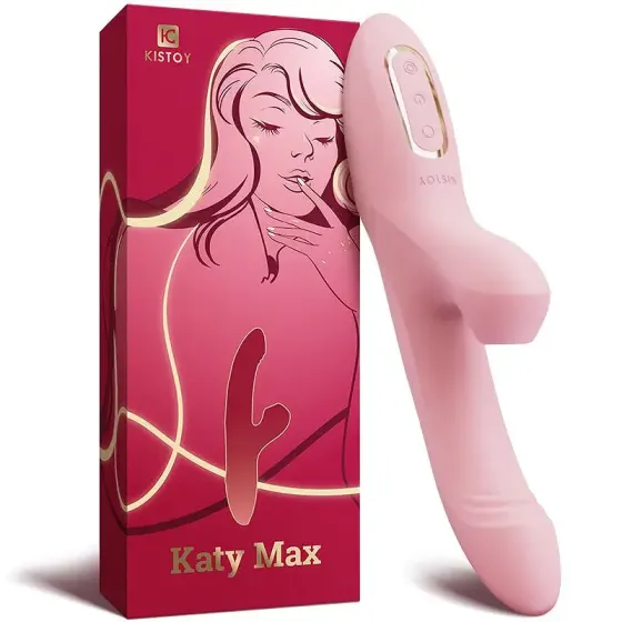 Вібратор-кролик з обертанням стовбура та вакуумною стимуляцією KISTOY Katy Max Львів