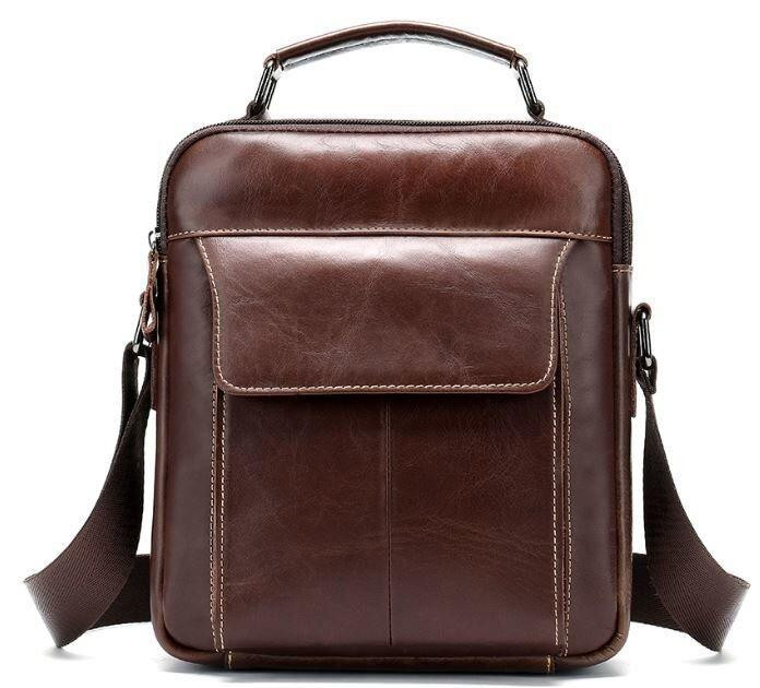 Сумка чоловіча шкіряна Коричнева (Vintage) Київ - фото 12