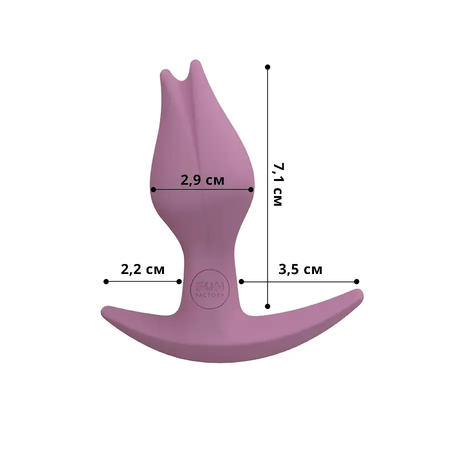 Анальна пробка Fun Factory BOOTIE FEM, рожева, у вигляді бутона, діаметр 2,9 см, тонкий обмежувач Львів - фото 2