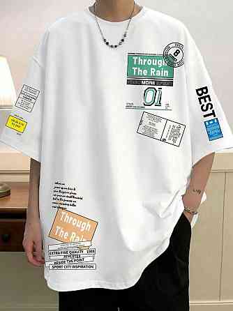 Футболка чоловіча с принтом  46 Біла 2664091094 Дніпро