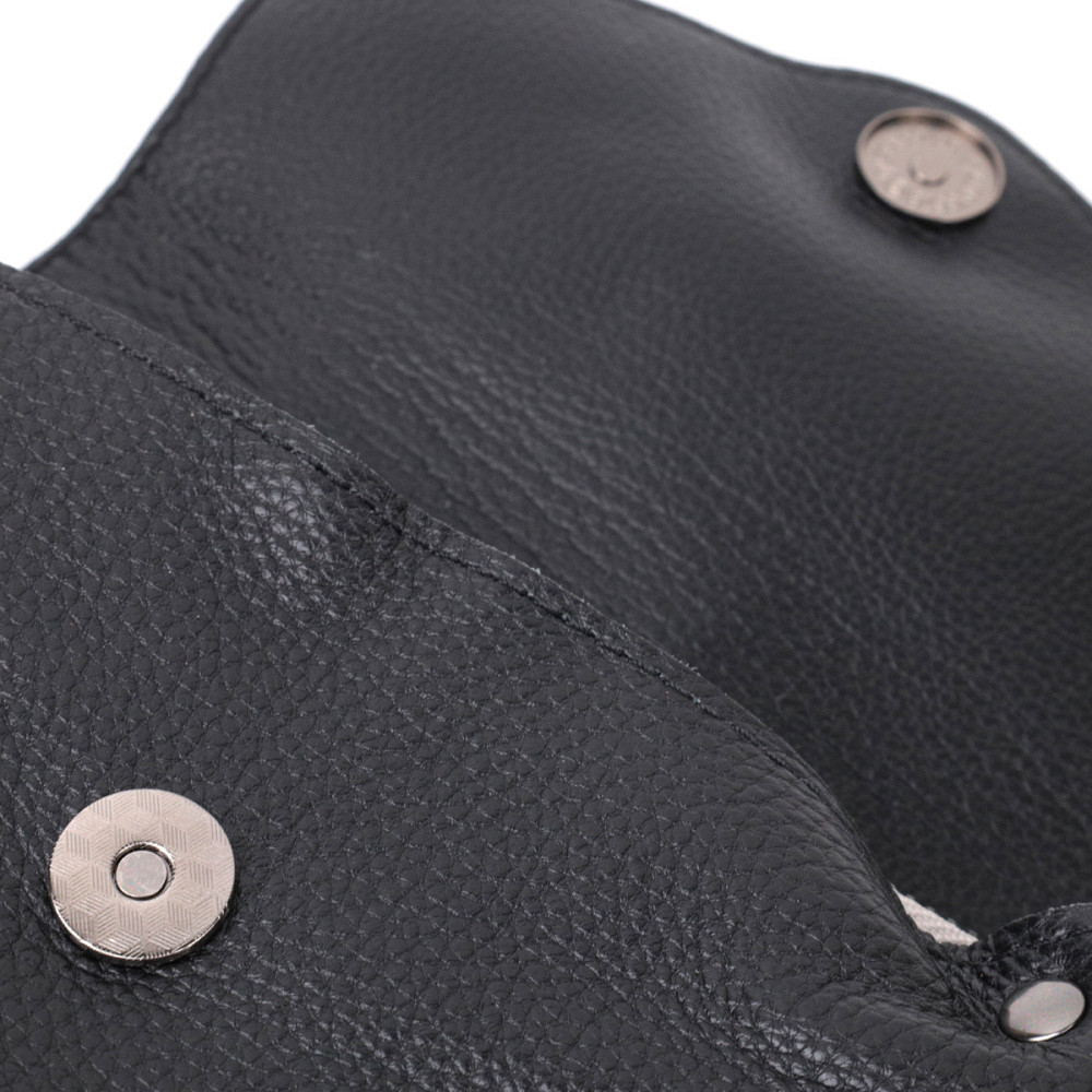 Женская кожаная сумка с треугольным клапаном Vintage 22254 Черная Киев - изображение 8