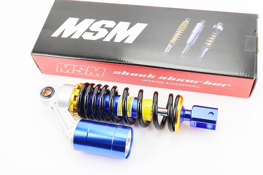 Амортизатор задній GY6/Yamaha - 270мм*d60мм (втулка 12мм / вилка 8мм) газовий, чорний Бершадь - фото 1