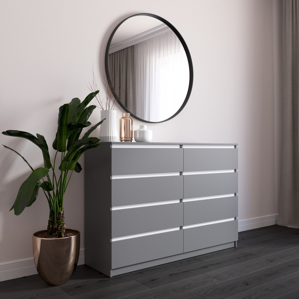 Комод VAYS R-8, 8 шухляд без ручок, ЛДСП, 140×40×98 см – для спальні, вітальні, передпокою Львів - фото 7