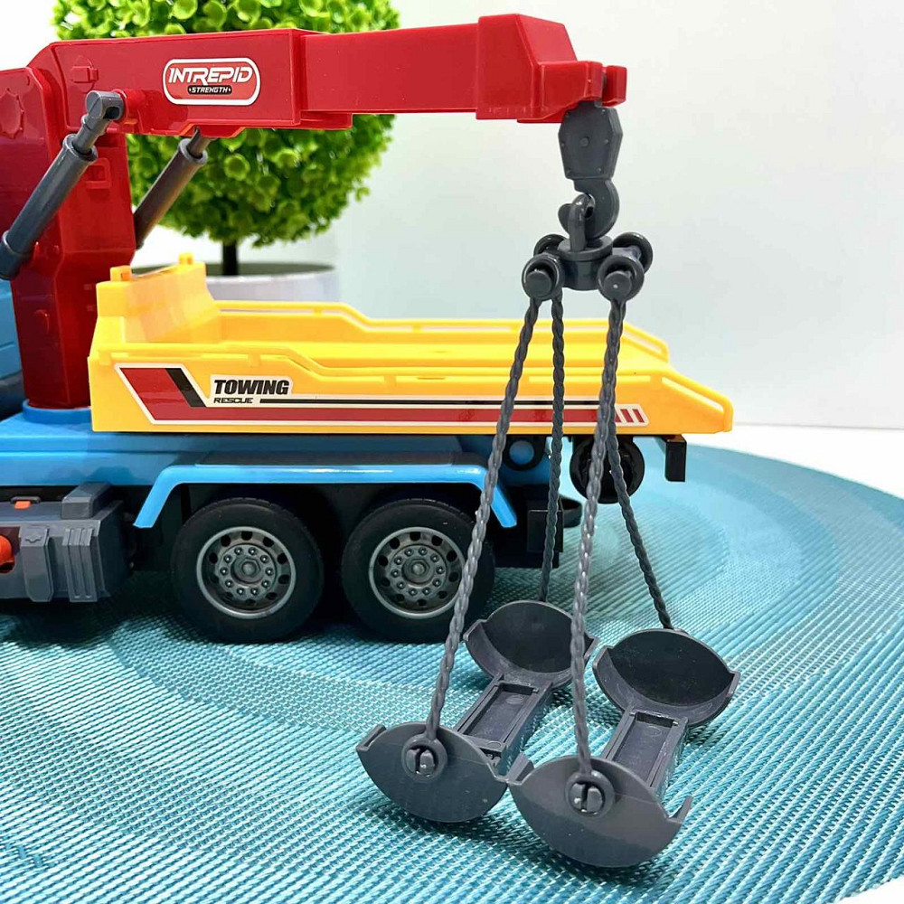 Евакуатор машинка світло звук інерційний механізм рухомий кран Блакитний (687-56C) Чернігів - фото 10