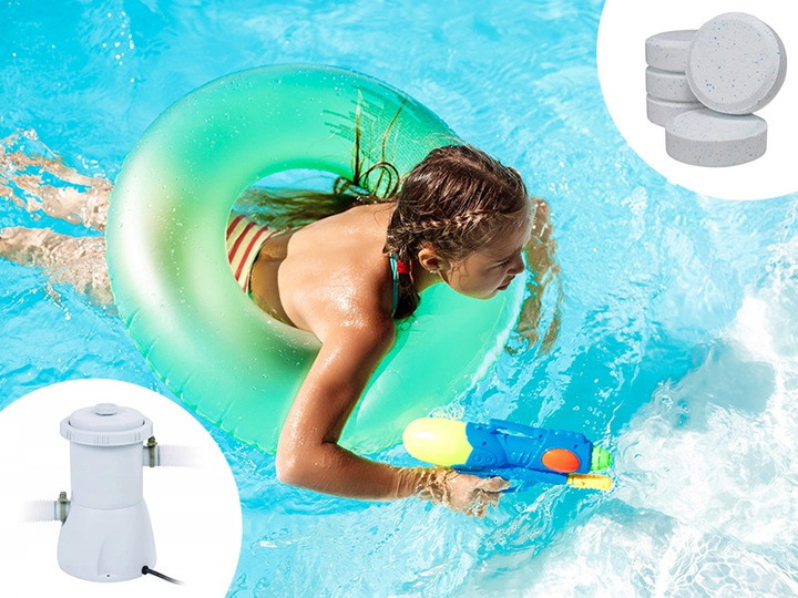 Каркасный садовый бассейн Avenli (305 х 76 см) круглый, для взрослых и детей, Синий (17798) Киев - изображение 7