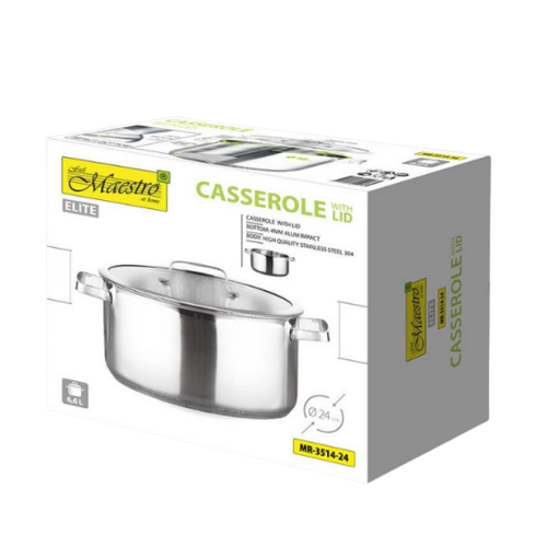 Каструля 6л d24см (дно All impact 4мм) MR-3514-24 Maestro Житомир - изображение 3