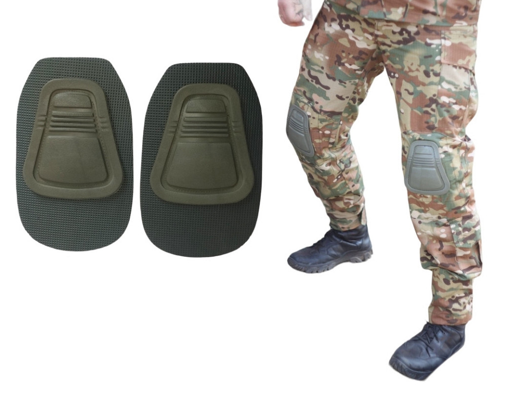 Наколінники вставки в штани тактичні піксель мультикам олива для військової форми ЗСУ Кайот Одеса - фото 1