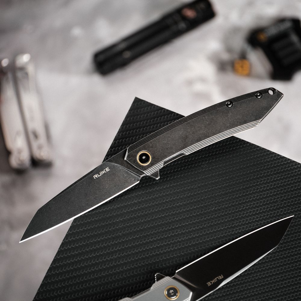 Ніж складаний туристичний Ruike P831S-SB, (8.5 см) 14C28N / 3cr14n чорний Київ - фото 16