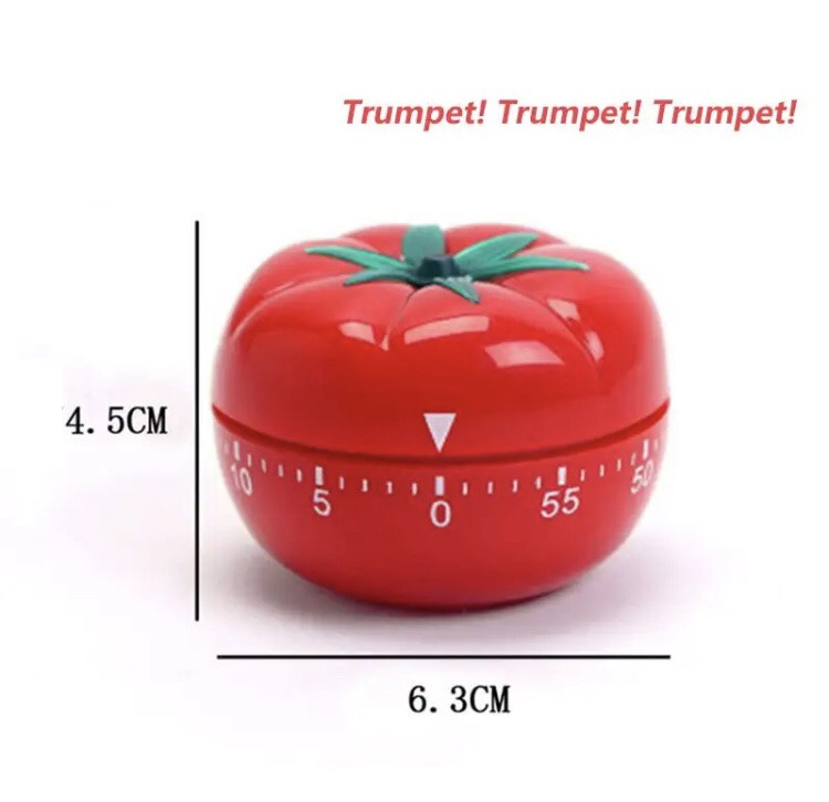 Таймер механічний для кухні "Помідор", корпус пластик, зворотній відлік, червоний, розмір 6,3*4,5 см Київ - фото 1