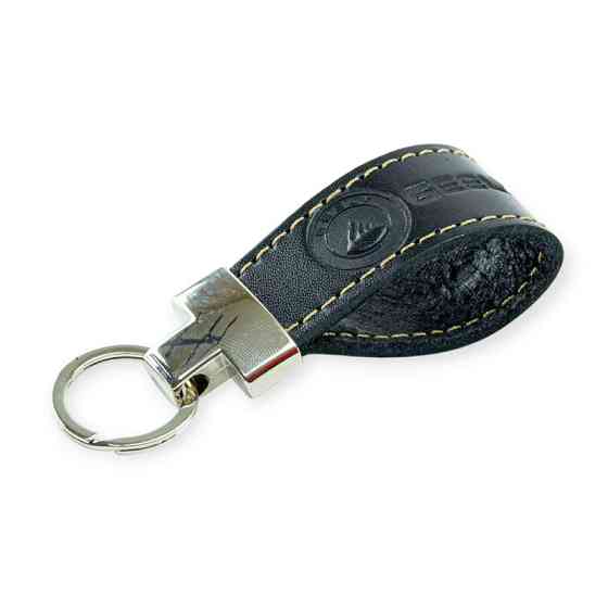 Брелок автомобіль Джелі шкіряний тиснений чорний, прострочений, метал. затискач Мукачево