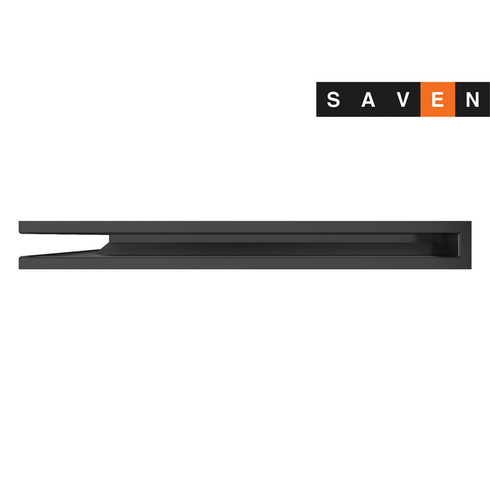 Вентиляційна решітка для каміна кутова ліва SAVEN Loft Angle 60х600х800 графітова Львів - фото 2