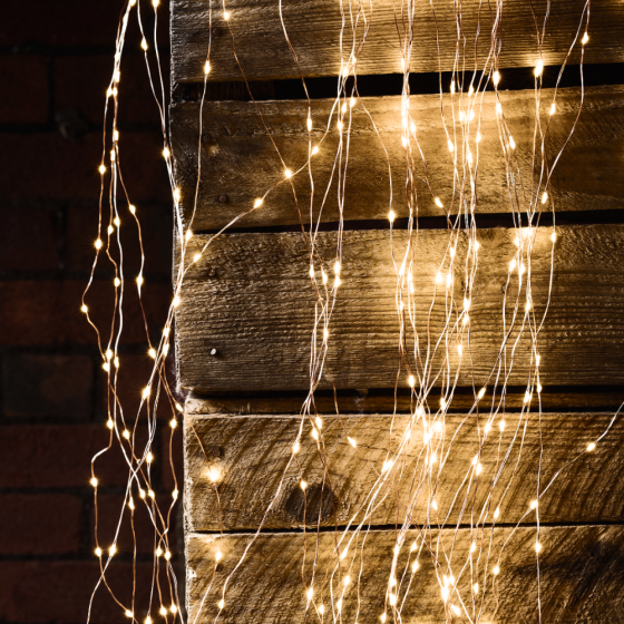 Гірлянда нитка Роса від USB,50м,500LED + пульт,Теплий білий SBR Київ