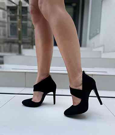 Vices Туфлі жіночі VICES чорні екозамша висота каблука 10 см розміри 36р.40р. (1130-1) Коломыя