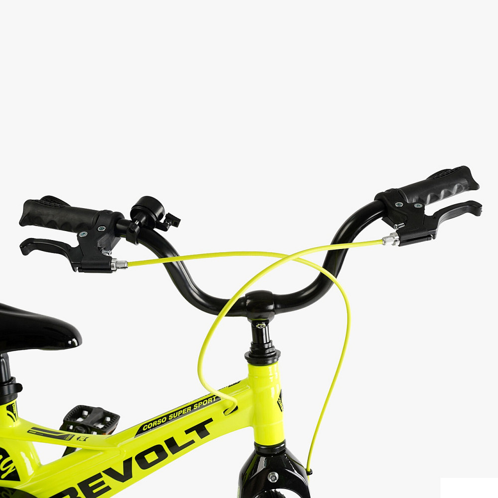 Велосипед 2-х колісний CORSO REVOLT 16 дюймів дискові гальма додаткові колеса Жовтий (MG-16480) Чернигов - изображение 3