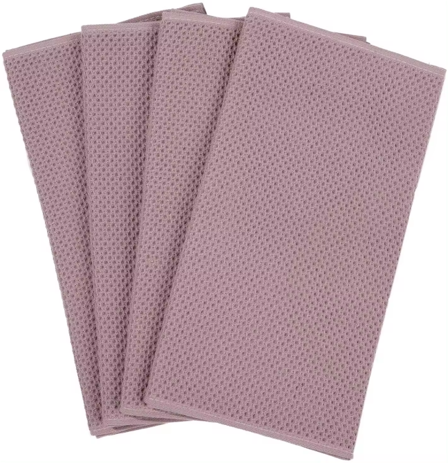 Набір кухонних вафельних рушників зі 100% бавовни 34*74 см 4 шт Кава - М’які Суперпоглинаючі Буча - фото 2