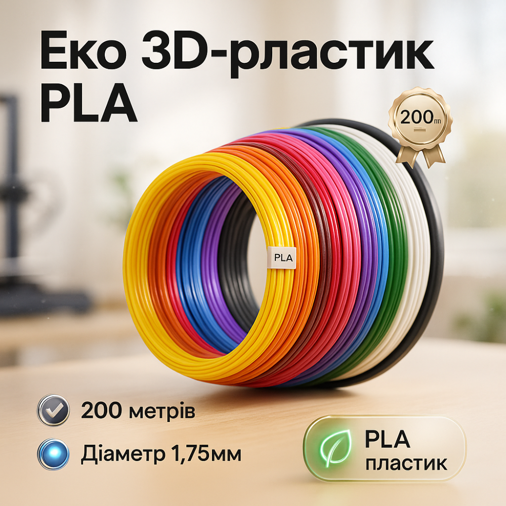Пластик до 3D ручки. Еко 3D-пластик PLA. Набір з 20 кольорів. (200 метрів) EX-72 Львів - фото 8
