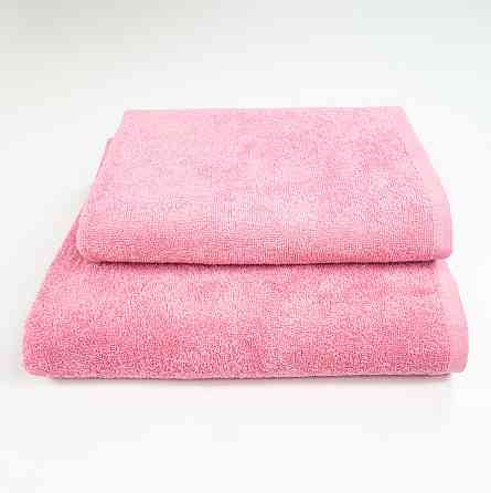 Набор махровых полотенец 2шт GM Textile 50х90см, 70х140см 400г/м2 (Розовый) Сумы