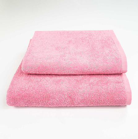 Набір махрових рушників 2шт GM Textile 50х90см, 70х140см 400г/м2 (Рожевий) Суми - фото 1