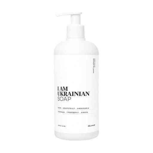 Рідке мило з ароматом троянди, грейпфруту, амбри I AM UKRAINIAN DeLaMark 500 мл Київ