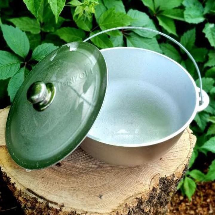 Казан туристичний алюмінієвий з кришкою та дужкою ПРЕМІУМ 6 літрів для багаття Київ - фото 3