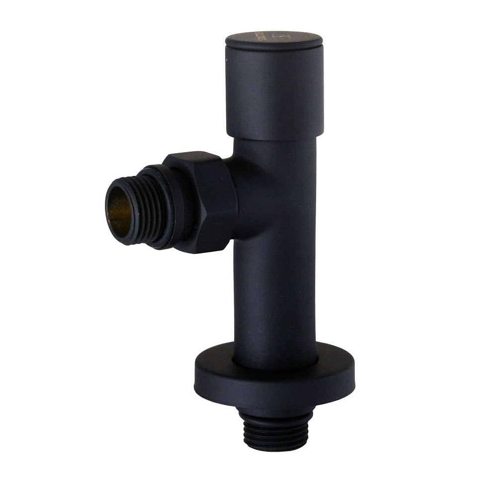 Набір Кран вентильний кутовий з американкою SOLOMON LUX 1/2″  7777  (2шт.) BLACK   (1уп) Тернопіль - фото 2
