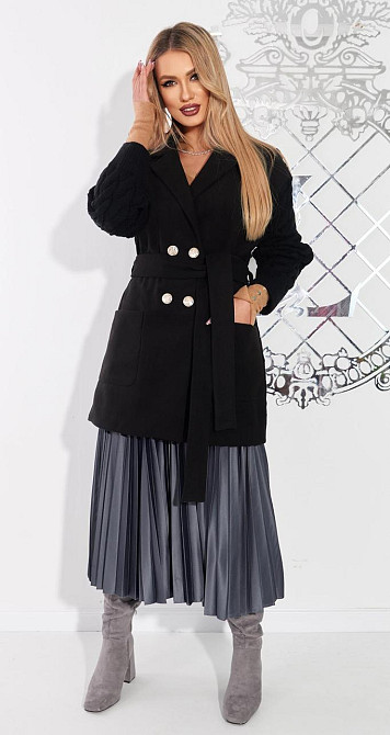 Комбіноване пальто (46) Київ - фото 8