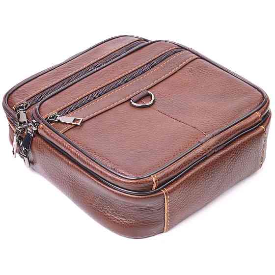 Превосходная мужская сумка из натуральной кожи 21279 Vintage Коричневая Киев