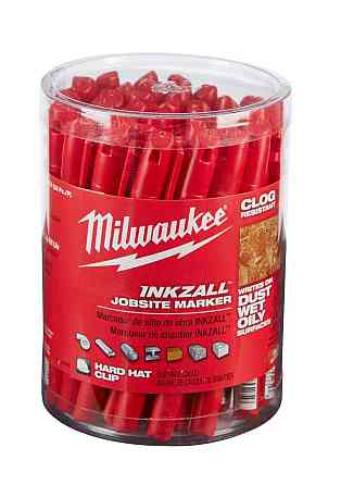 Маркер для будмайданчика InkZAll MILWAUKEE, тонкий, червоний Одесса