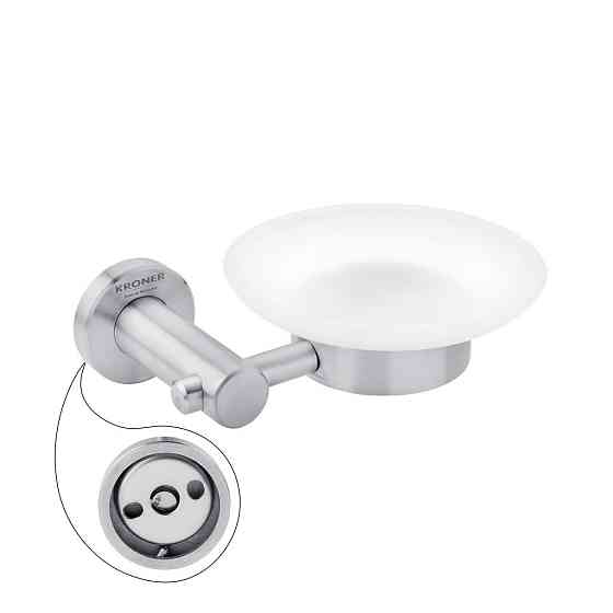 Мильниця для ванни Kroner KRP Edelstahl Klassisch - ESG3702 сатин/білий Київ