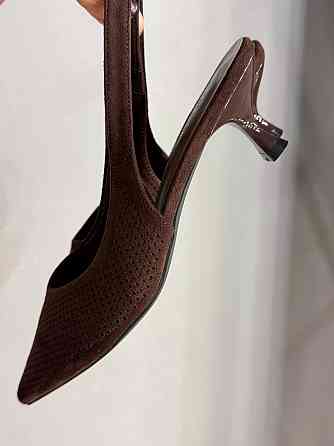 Туфли женские Meideli 2051-38 slingback замшевые лодочки с перфорацией коричневые, 39, 25 см Киев