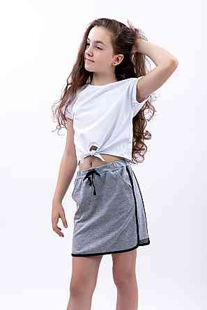 Юбка для девочек, серый меланж, летняя , топ Крохатушка одяг 158 Киев