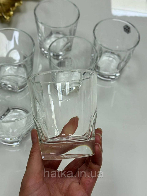 Набір склянок OLens "Дотик" 270 мл 6 шт. низький прозорий для дому та ресторанів 102-686 Київ - фото 1