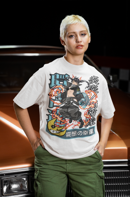 Футболка з аніме принтом Аніме Фіре Форке Тамакі оверсайз (S/M/L) Чорний AnimeJ0598 Дніпро - фото 6