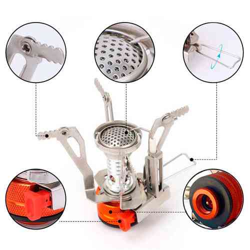 Портативная туристическая газовая горелка для кемпинга, складная Киев