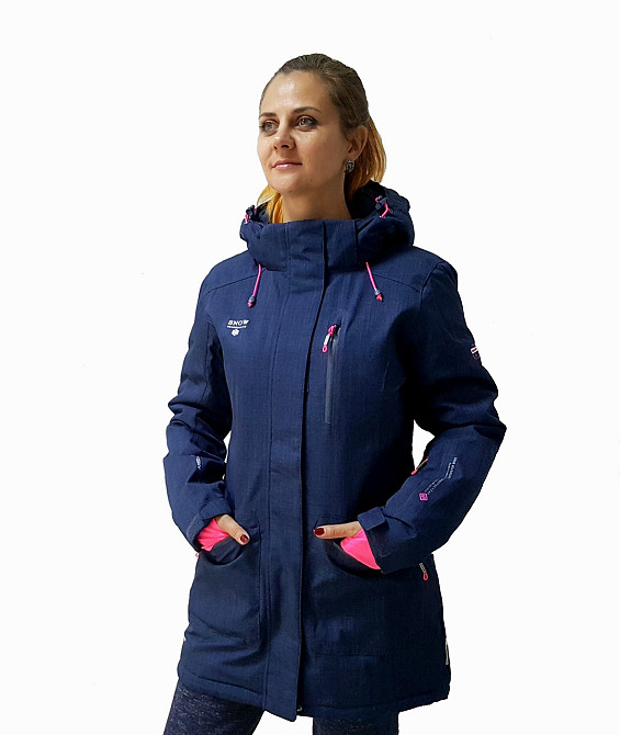 Женская удлиненная зимняя куртка- парка 