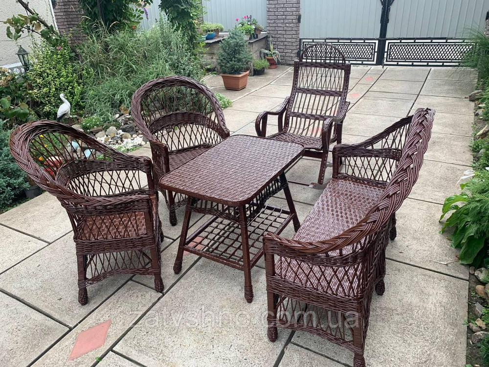 Набор мебели из лозы, кресла, стол, кресло-качалка, диван Киев - изображение 1