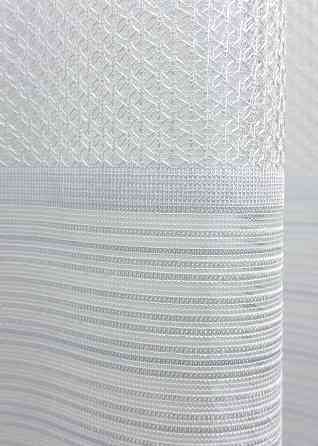 Короткий тюль жакард, висотою 1,5м, колір білий 1951т Київ