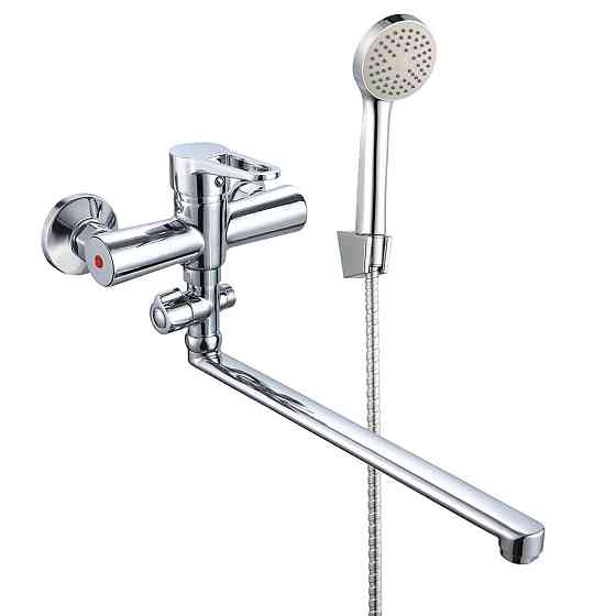 Смеситель для ванны WEZER VRL610-01 с длинным изливом и душевым гарнитуром Киев