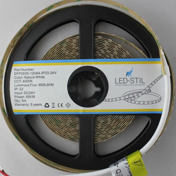 LED-STIL LED стрічка LED-STIL 4000K, 6 W, 2835, 120 шт, IP33, 24V, 900LM Коломия