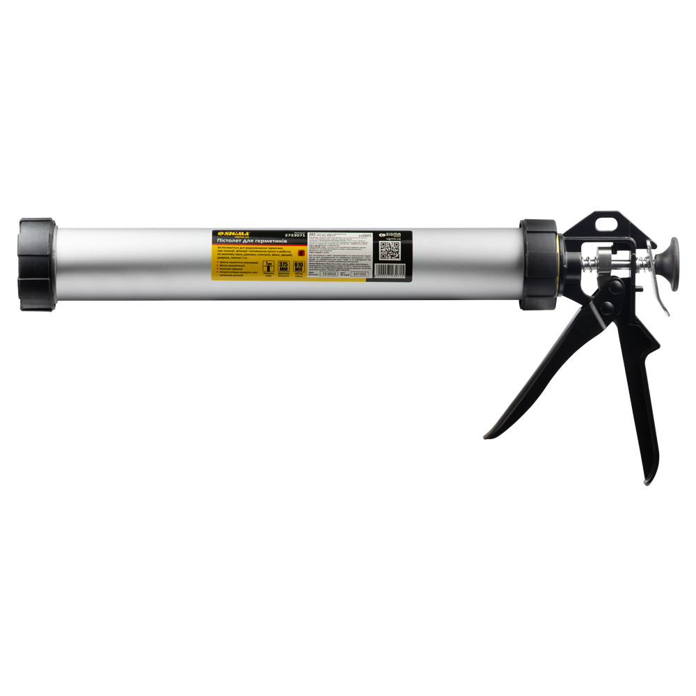 Sigma Пистолет для герметиков 375мм 610мл (алюминиевая туба) SIGMA (2723071) Коломия - фото 1